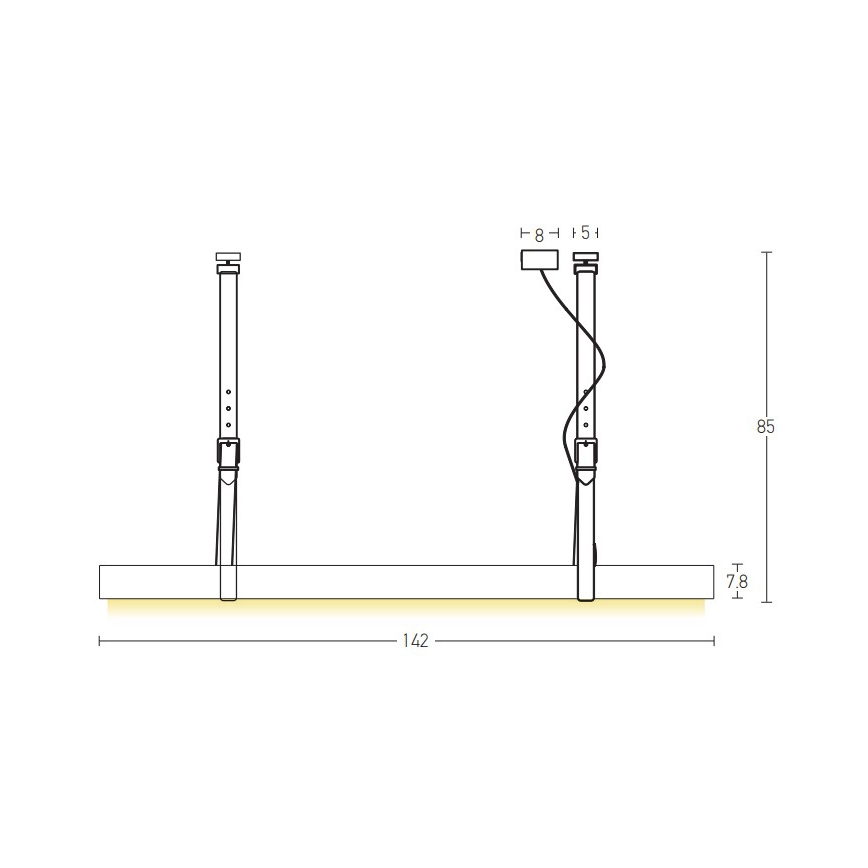 Zambelis 22211 - LED pendel LED/45W/230V