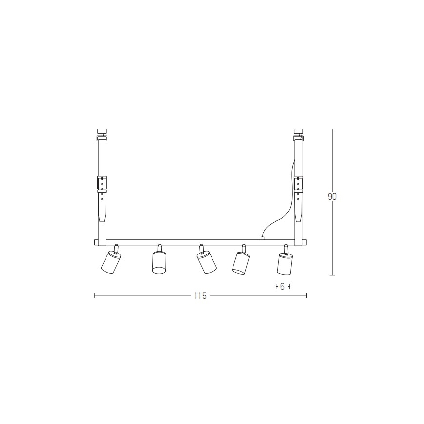 Zambelis 22224 - Pendel 5xGU10/25W/230V