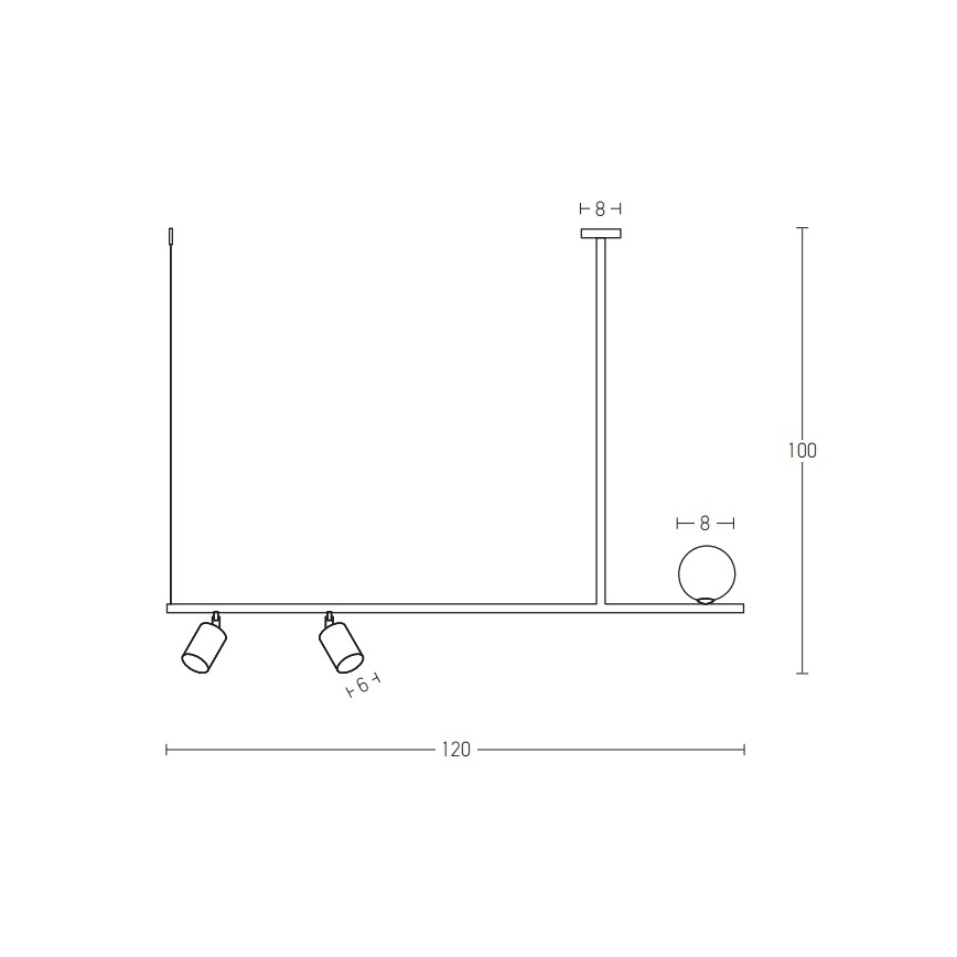 Zambelis 22227 - Pendel 2xGU10/25W+G9/9W/230V