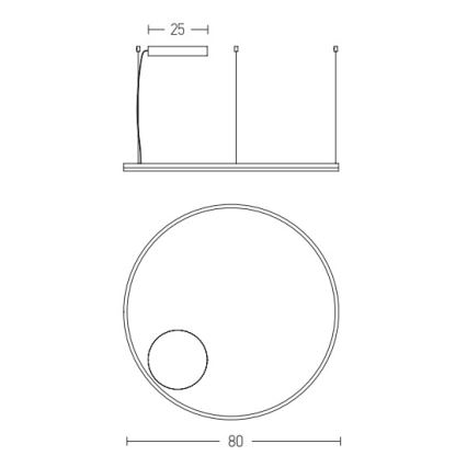 Zambelis 22240 - LED pendel dæmpbar LED/57W/230V 3000K diameter 80 cm guldfarvet