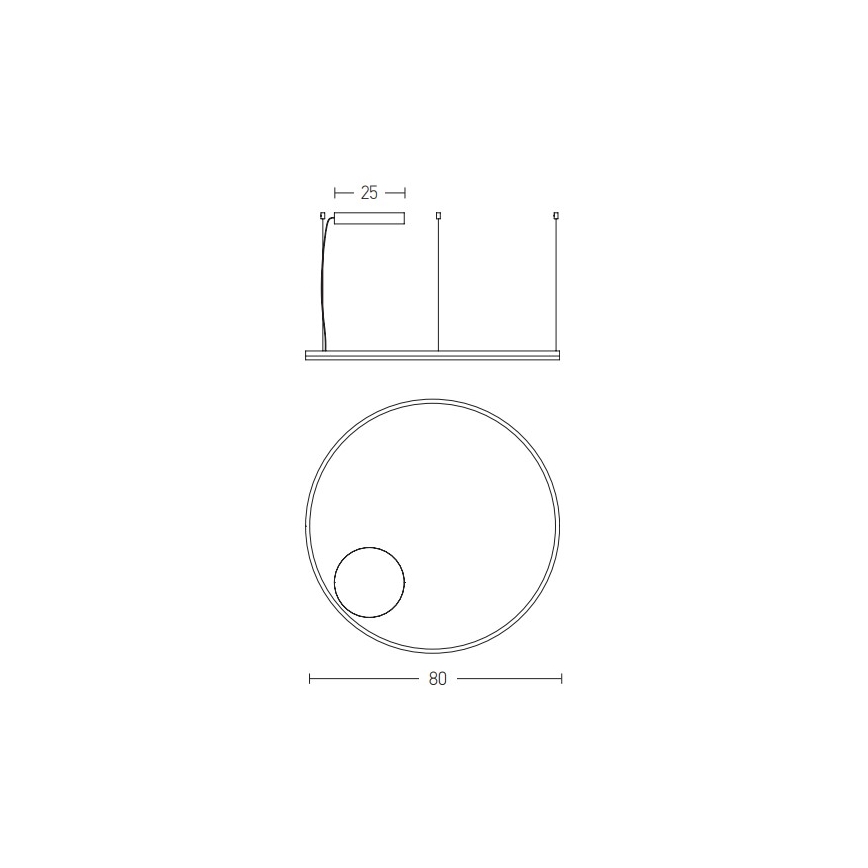 Zambelis 22240 - LED pendel dæmpbar LED/57W/230V 3000K diameter 80 cm guldfarvet