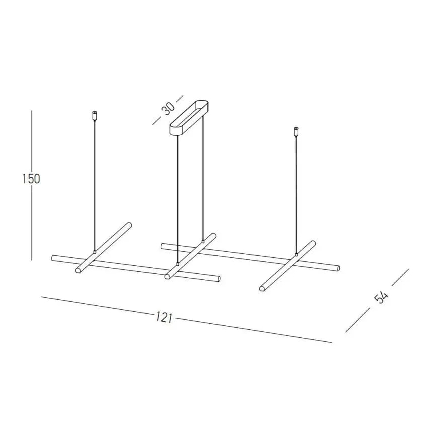 Zambelis 22244 - LED pendel dæmpbar LED/50W/230V sort