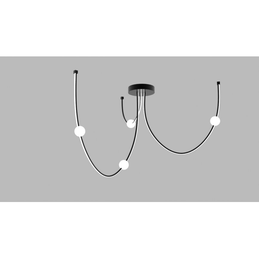 Zambelis 22247 - LED pendel dæmpbar LED/42W/230V sort