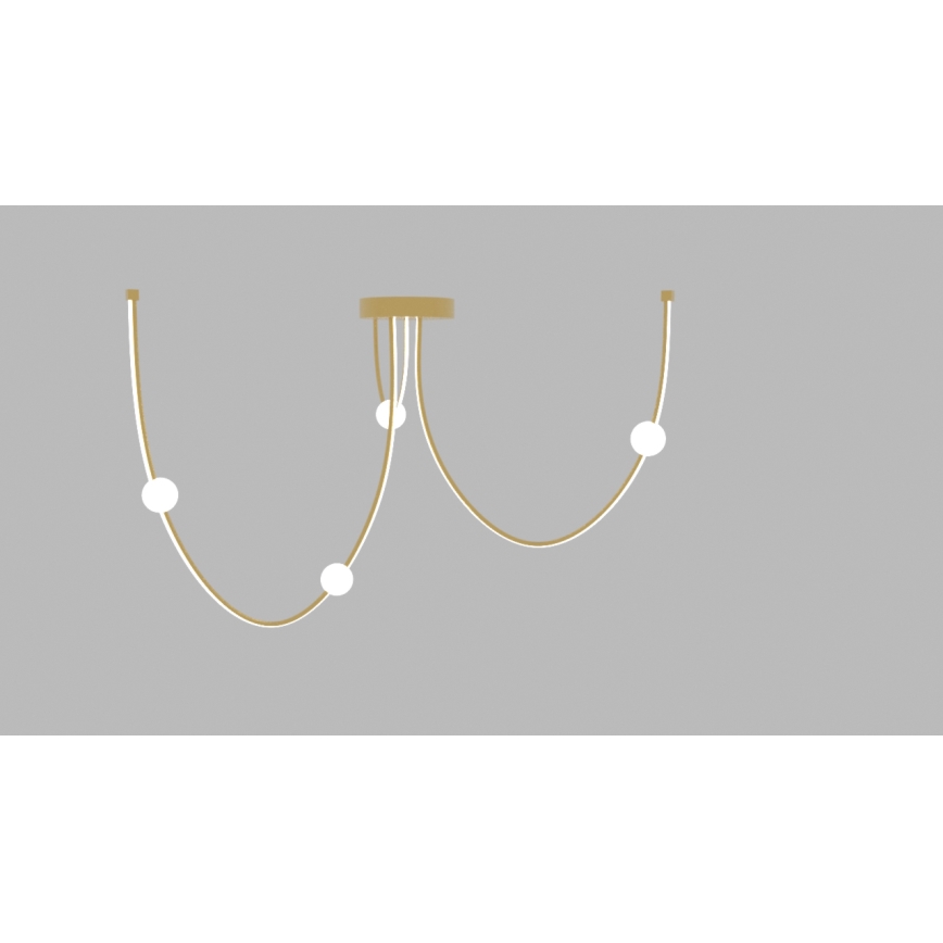 Zambelis 22248 - LED pendel dæmpbar LED/42W/230V guldfarvet