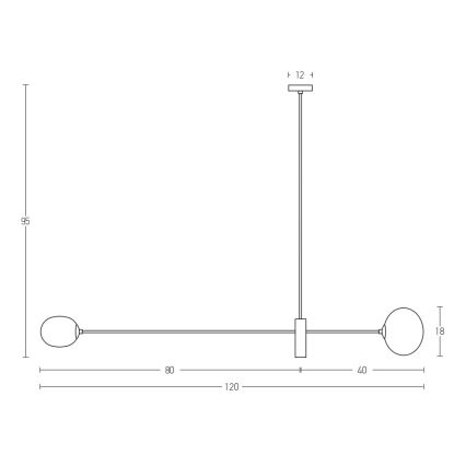 Zambelis 22267 - Pendellampe 2xG9/9W/230V