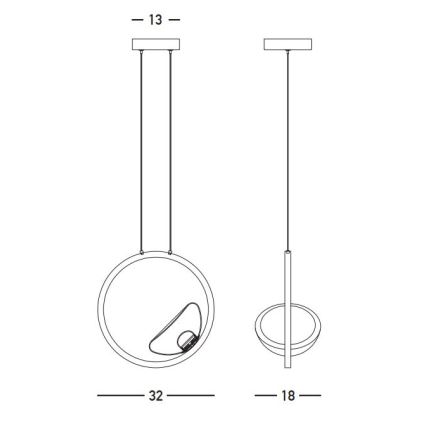 Zambelis 23028 - LED pendel dæmpbar LED/7W/230V 3000K guldfarvet