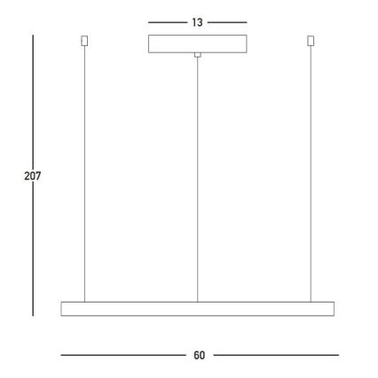 Zambelis 23032 - LED pendel dæmpbar LED/28W/230V 3000K diameter 60 cm guldfarvet