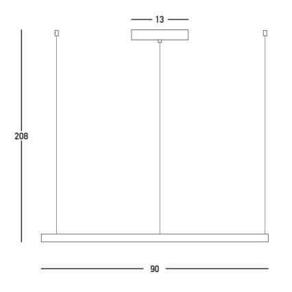Zambelis 23035 - LED pendel dæmpbar LED/45W/230V 3000K diameter 90 cm sort