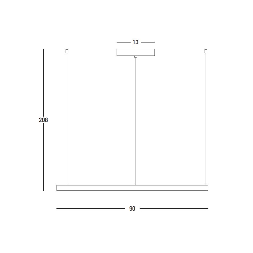 Zambelis 23035 - LED pendel dæmpbar LED/45W/230V 3000K diameter 90 cm sort