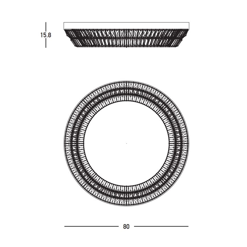 Zambelis 23049 - LED Loftlampe i krystal dæmpbar LED/55W/230V CRI 90 3000K diameter 80 cm messing