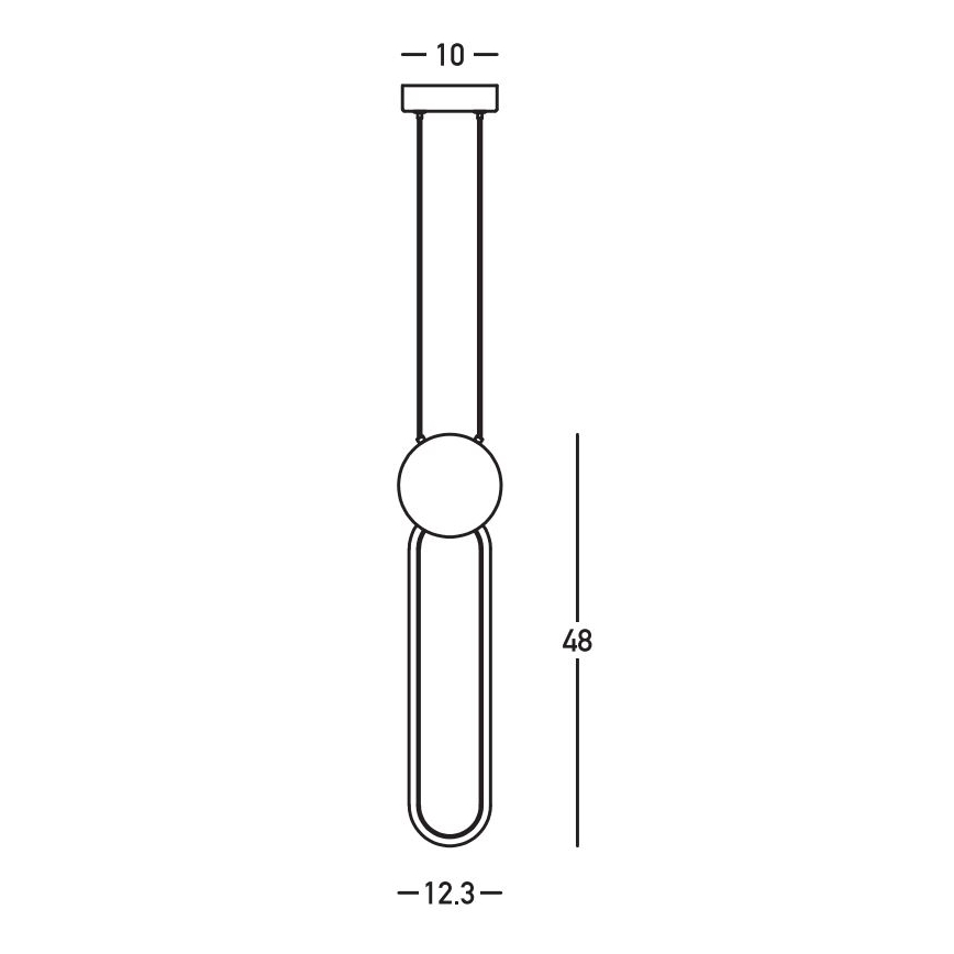 Zambelis 23100 - LED pendel dæmpbar LED/13W/230V 3000K guldfarvet