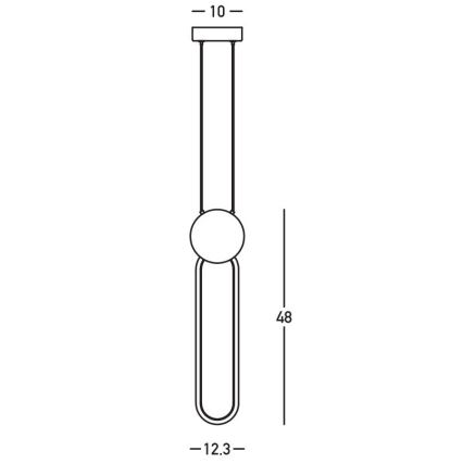 Zambelis 23101 - LED pendel dæmpbar LED/13W/230V 3000K sort