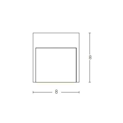 Zambelis E111 - Udendørs LED væglampe LED/3W/230V 3000K IP54