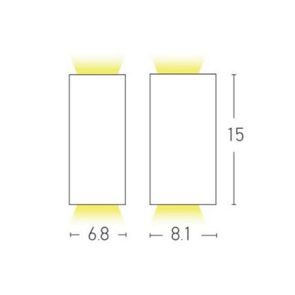 Zambelis E122 - Udendørs væglampe 2xGU10/15W/230V IP54 antracit