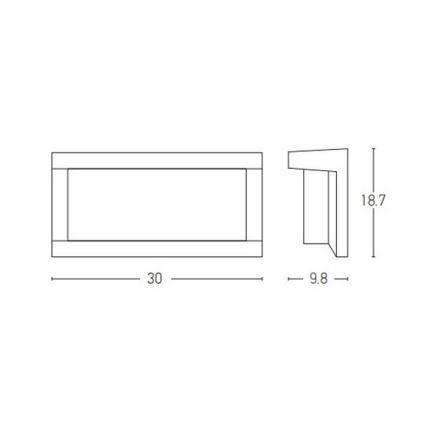 Zambelis E128 - Udendørs væglampe 1xE27/18W/230V IP54 antracit