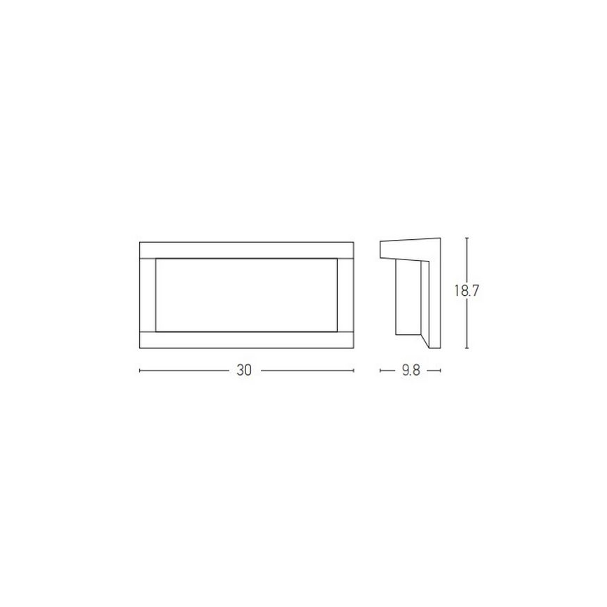 Zambelis E128 - Udendørs væglampe 1xE27/18W/230V IP54 antracit