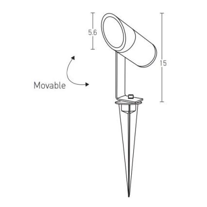 Zambelis E152 - LED udendørslampe LED/7W/230V IP65 antracit