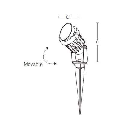 Zambelis E153 - LED udendørslampe LED/5W/230V IP65 antracit