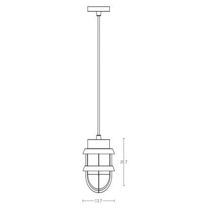 Zambelis E172 - Udendørspendel 1xE27/40W/230V IP54 brun