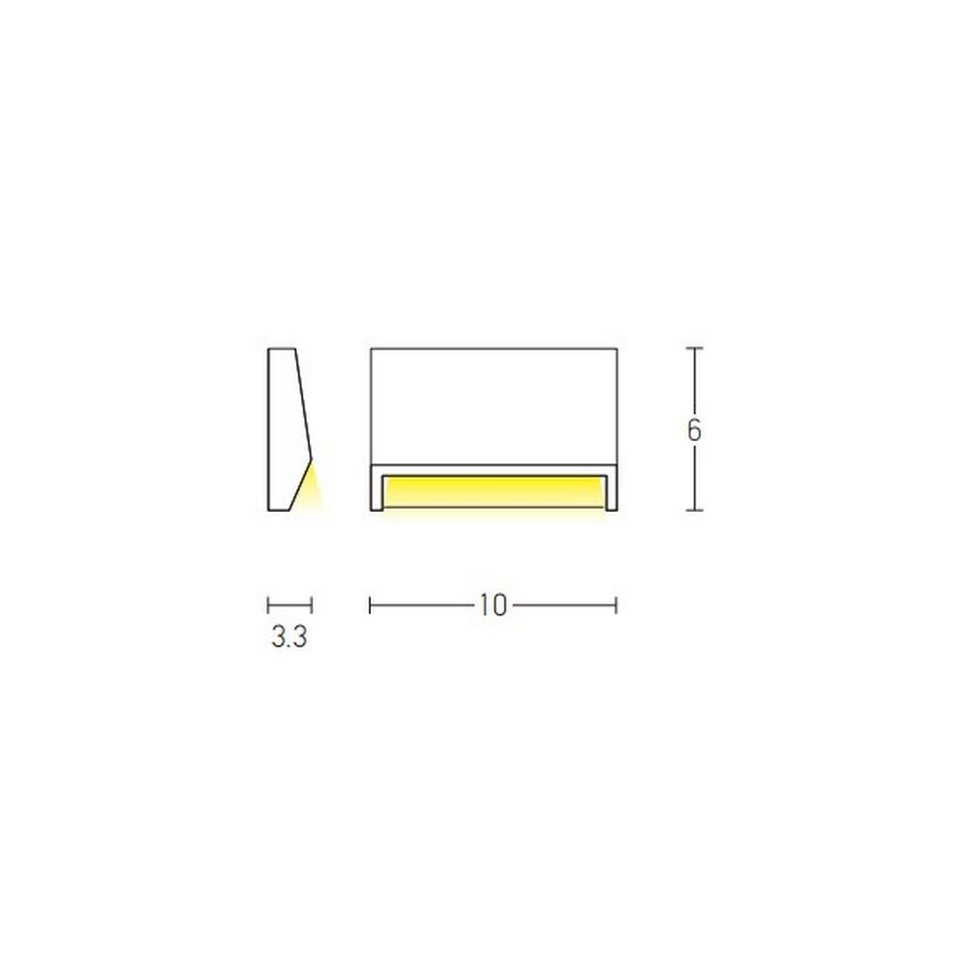 Zambelis E181 - Udendørs LED trappelampe LED/1,5W/230V IP54 antracit