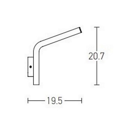 Zambelis E205 - Udendørs LED væglampe LED/10W/230V IP54 antracit