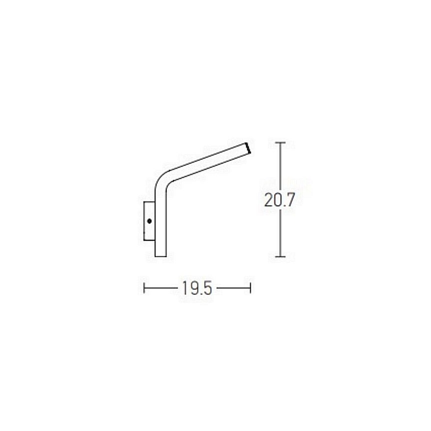 Zambelis E205 - Udendørs LED væglampe LED/10W/230V IP54 antracit