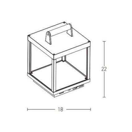 Zambelis E218 - LED udendørslampe dæmpbar LED/5W/5V IP54 sort