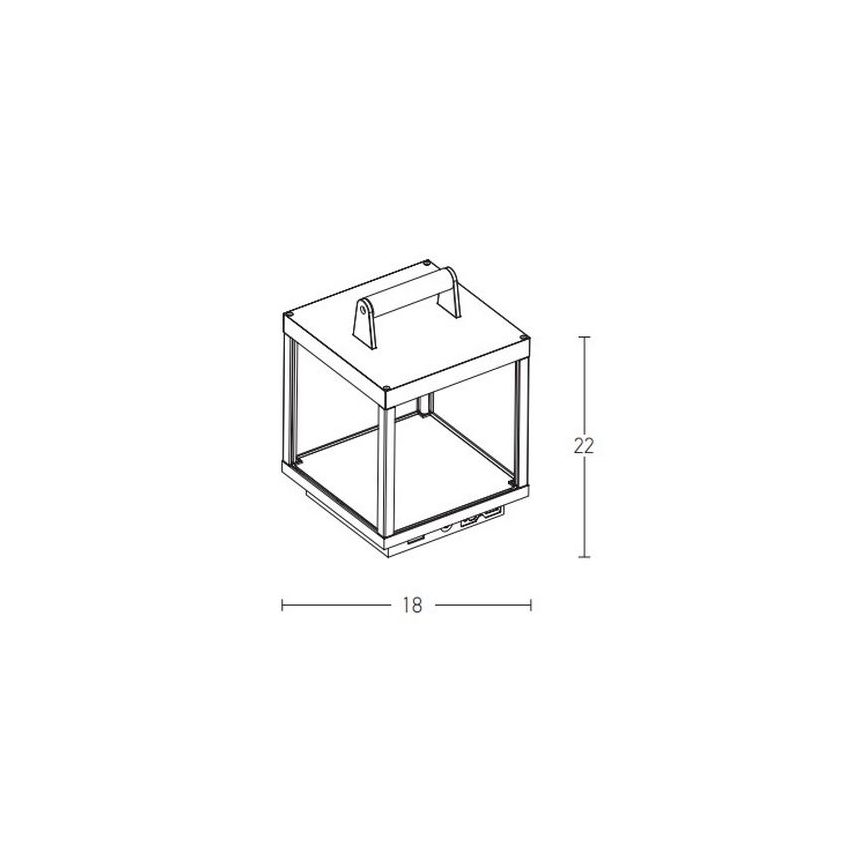 Zambelis E218 - LED udendørslampe dæmpbar LED/5W/5V IP54 sort