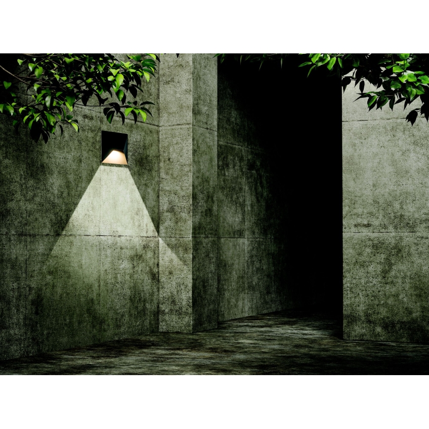 Zambelis E243 - Udendørs LED væglampe LED/7W/230V IP44 antracit