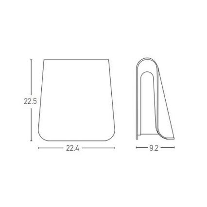 Zambelis E245 - Udendørs LED væglampe LED/6W/230V IP54 antracit