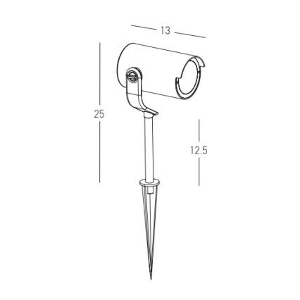 Zambelis E284 - Udendørslampe 1xGU10/20W/230V IP65 brun