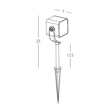 Zambelis E286 - LED udendørslampe LED/12W/230V IP65 antracit