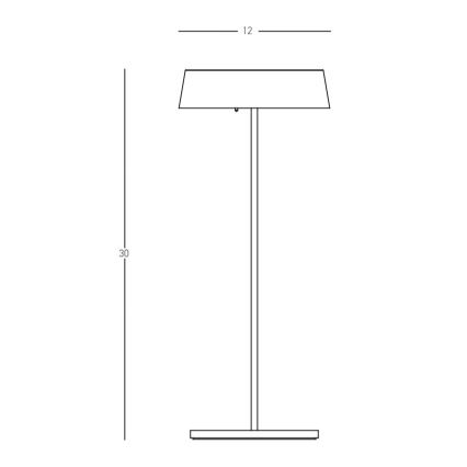 Zambelis E291 - LED udendørslampe dæmpbar LED/2,2W/3,7V 2200 mAh IP54 guldfarvet