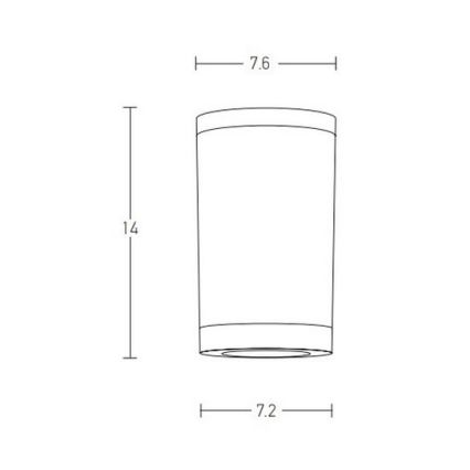 Zambelis E308 - Udendørs spotlampe 1xGU10/7W/230V IP54 hvid