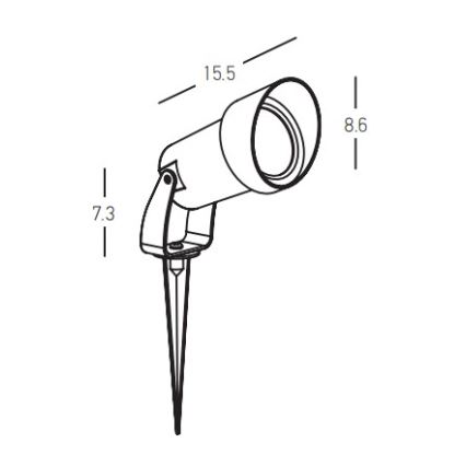 Zambelis E310 - Udendørslampe 1xGU10/7W/230V IP54