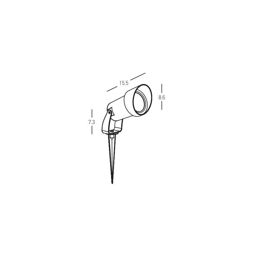 Zambelis E310 - Udendørslampe 1xGU10/7W/230V IP54