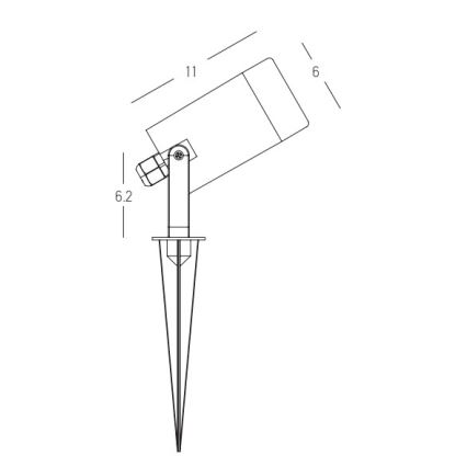 Zambelis E312 - Udendørslampe 1xGU10/7W/230V IP54