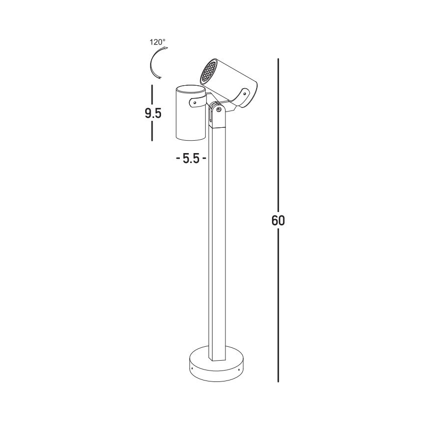 Zambelis E325 - Udendørslampe 1xGU10/15W/230V IP54 antracit