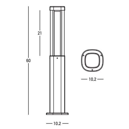 Zambelis E355 - LED udendørslampe LED/7W/230V 3000K IP54 antracit