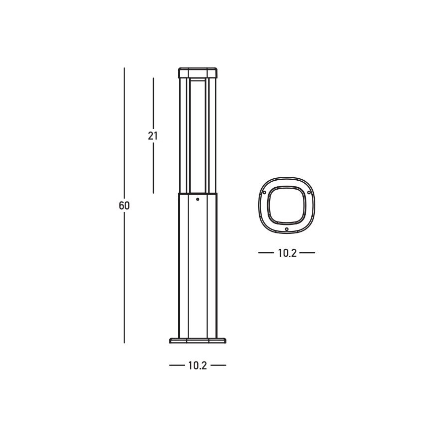 Zambelis E355 - LED udendørslampe LED/7W/230V 3000K IP54 antracit