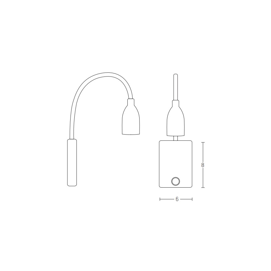 Zambelis H33 - LED Fleksibel lille lampe LED/3W/230V hvid