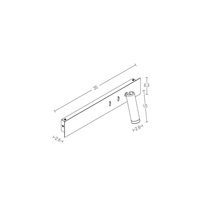 Zambelis H52 - LED væglampe LED/3W + LED/10W/230V hvid