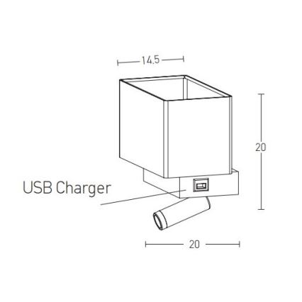 Zambelis H59 - LED væglampe LED/3W + 1xE27/40W/230V sort