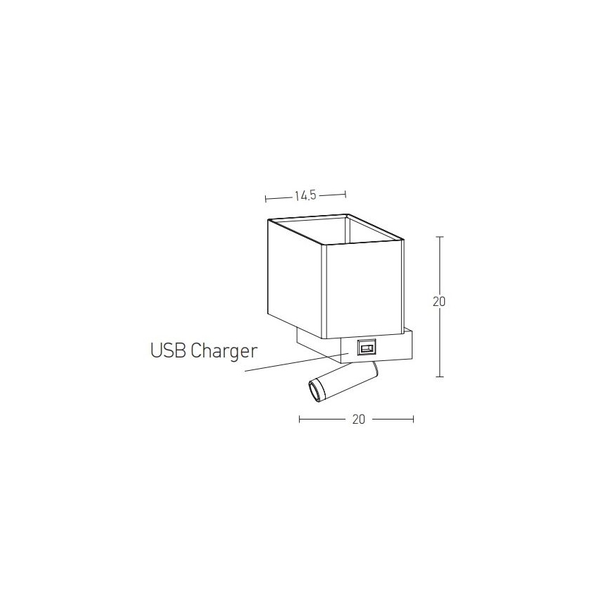 Zambelis H59 - LED væglampe LED/3W + 1xE27/40W/230V sort