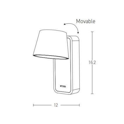 Zambelis H61 - LED væglampe LED/7W/230V brun