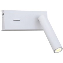 Zambelis H74 - LED væglampe LED/3W/230V USB hvid