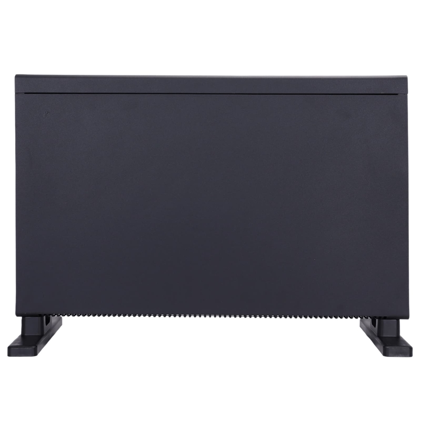 ZEVENTI - Elektrisk konvektor/varmeovn med LCD-display ECO/1250/2000W/230V sort + fjernbetjening