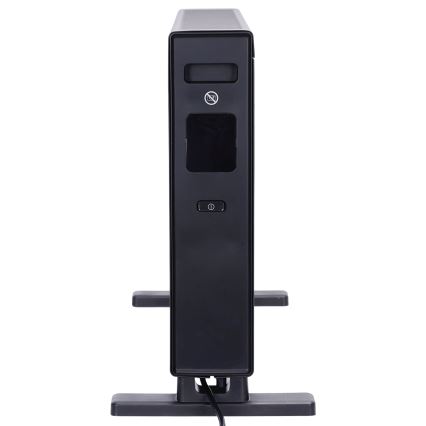 ZEVENTI - Elektrisk konvektor/varmeovn med LCD-display ECO/1250/2000W/230V sort + fjernbetjening