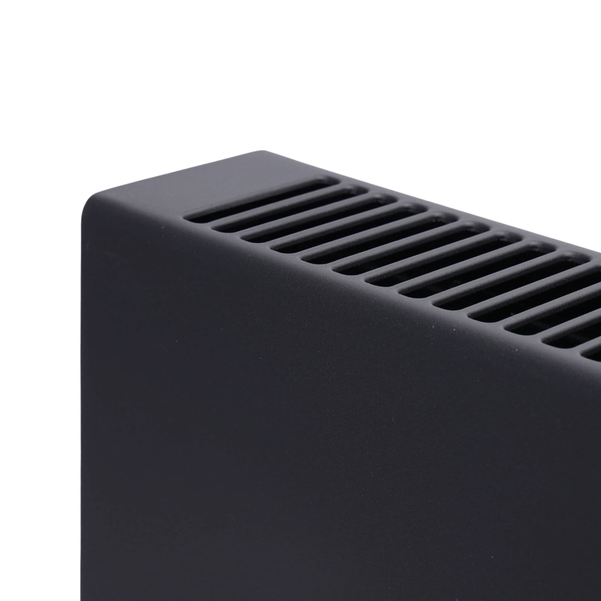 ZEVENTI - Elektrisk konvektor/varmeovn med LCD-display ECO/1250/2000W/230V sort + fjernbetjening