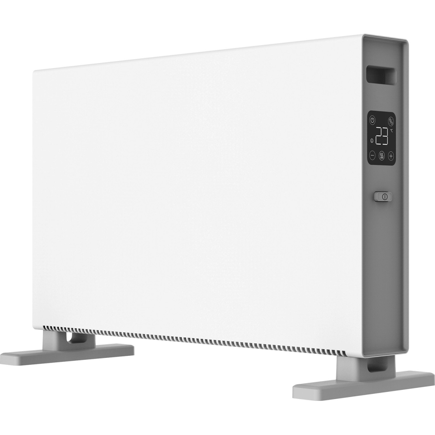 ZEVENTI - Elvarmer/konvektor med LCD-display ECO/1250/2000W/230V hvid + fjernbetjening